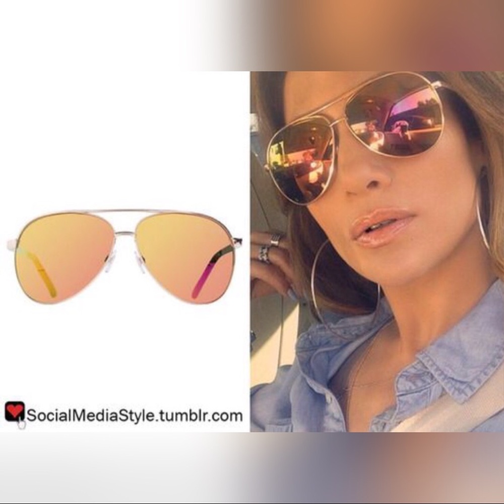 NEW QUAY Top Gun Silver Frame Aviator Sunglasses